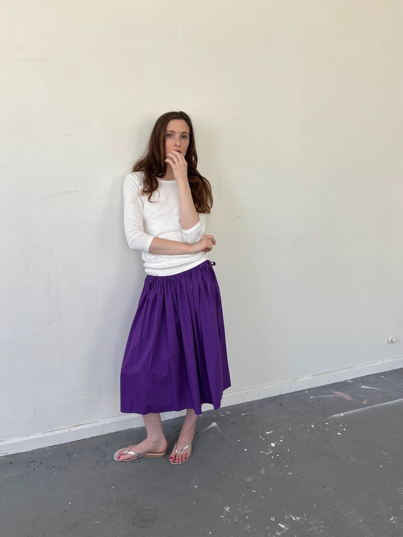 Tie Skirt Purple