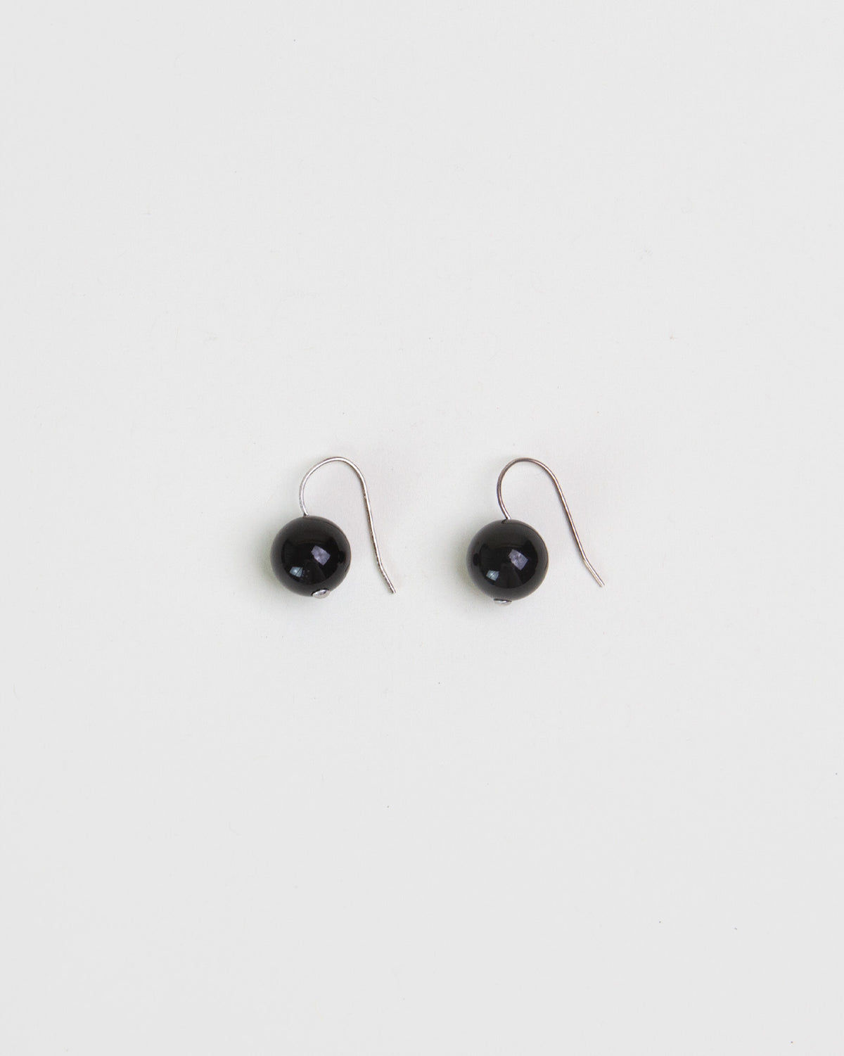 Rosette Drop Black Onyx Earrings