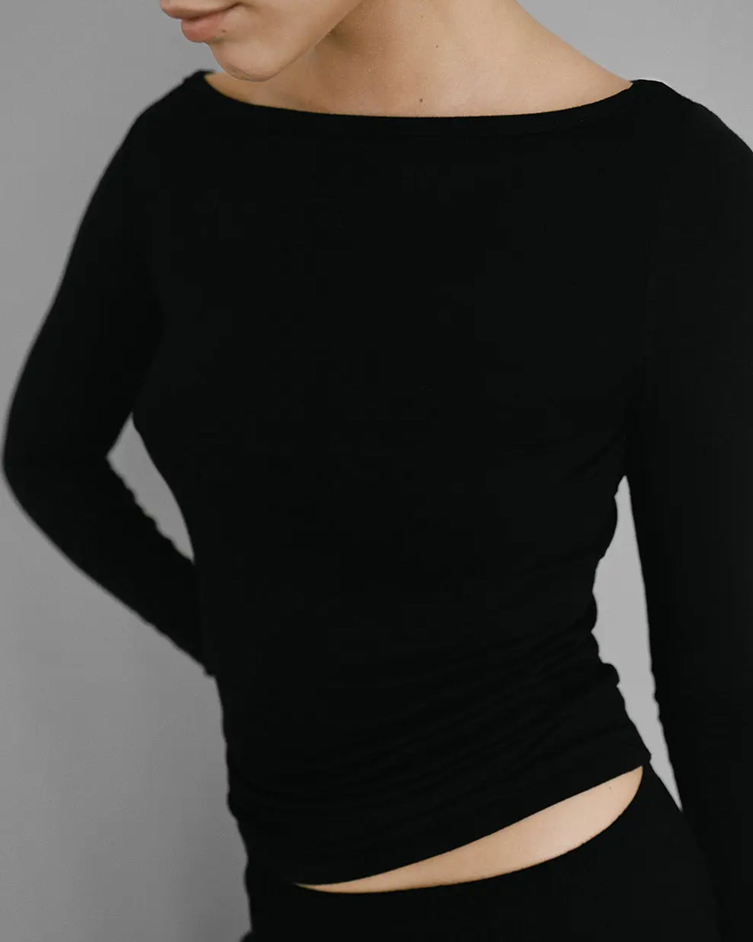 Recline Bateau Long Sleeve Black