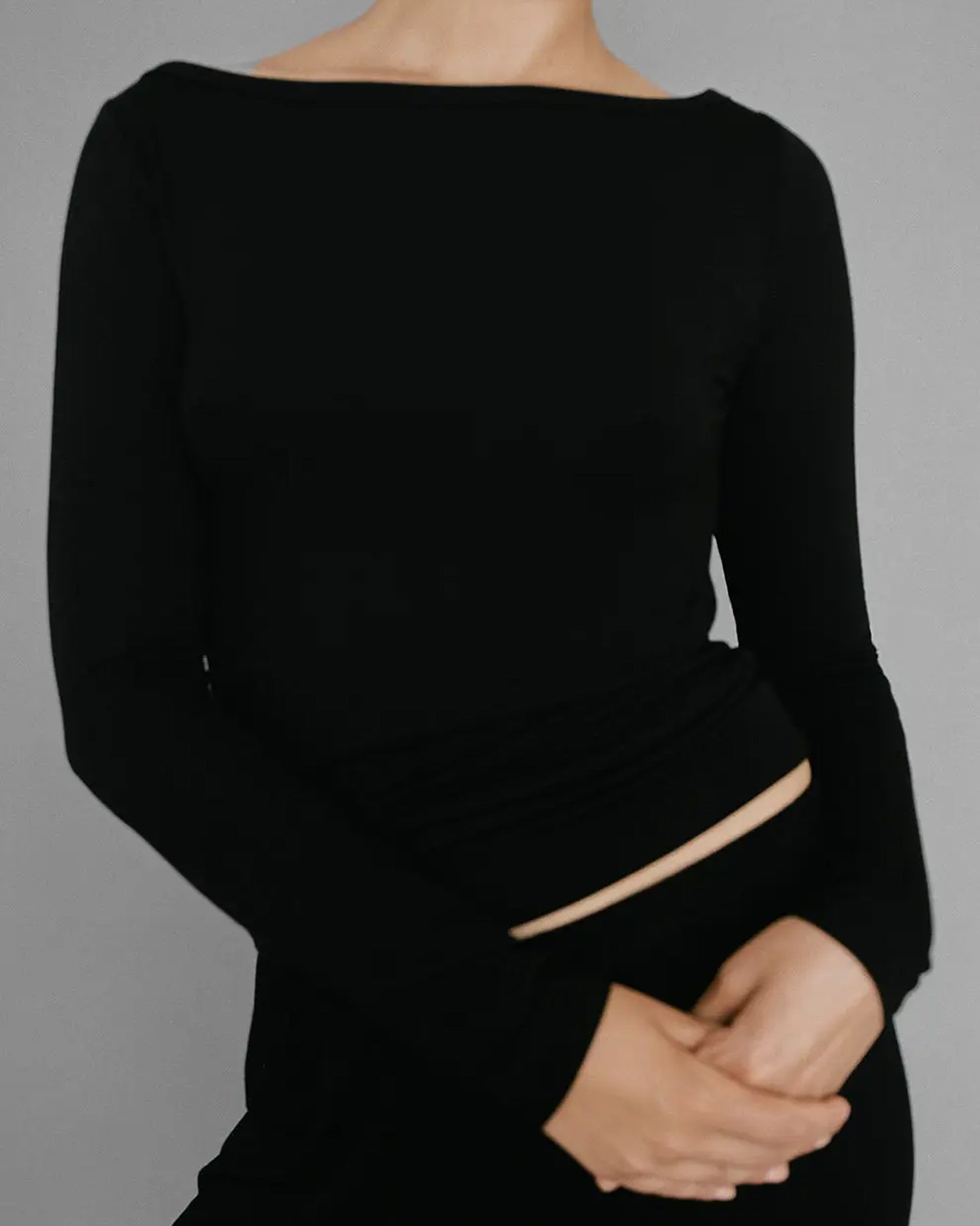 Recline Bateau Long Sleeve Black