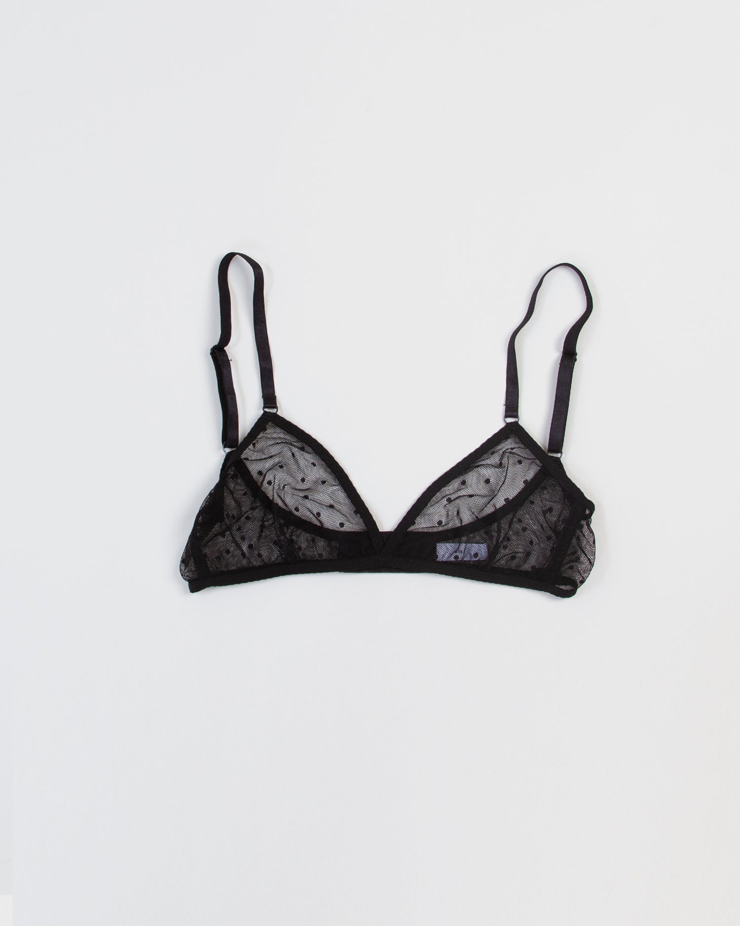 Daily Triangle Bra Dotted Black