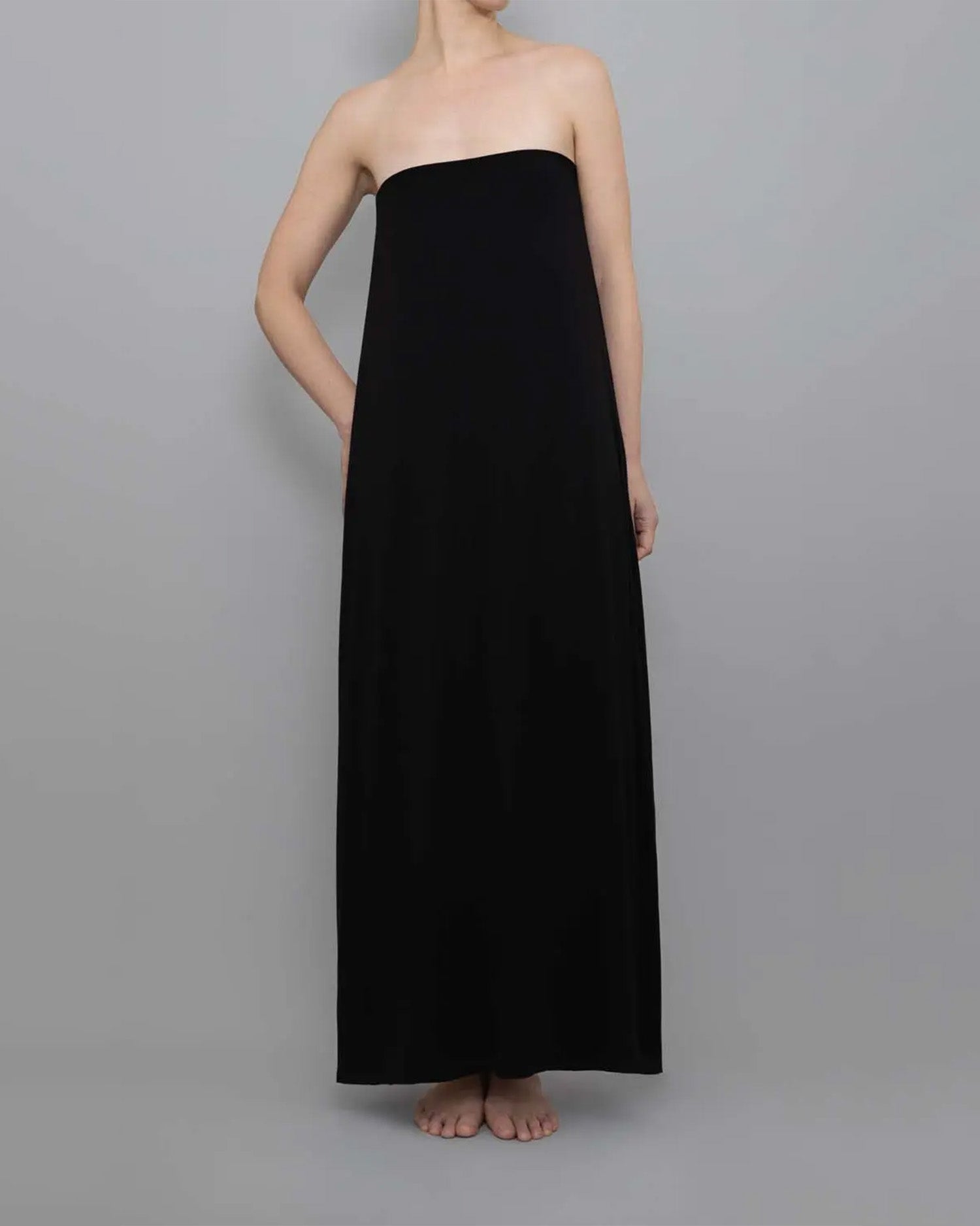 Strapless Long Dress Black