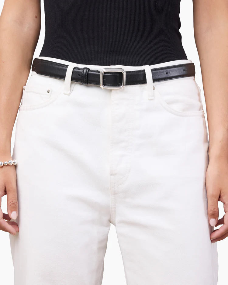 The Georgia Wide Belt Black/ Silver