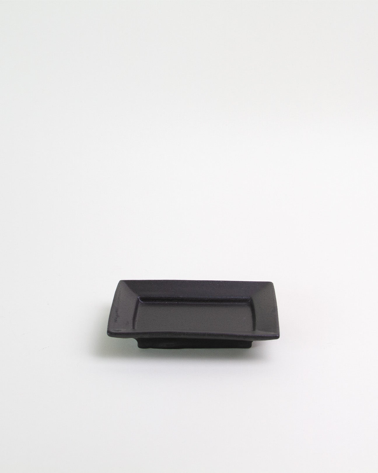 Square Dessert Plate Black