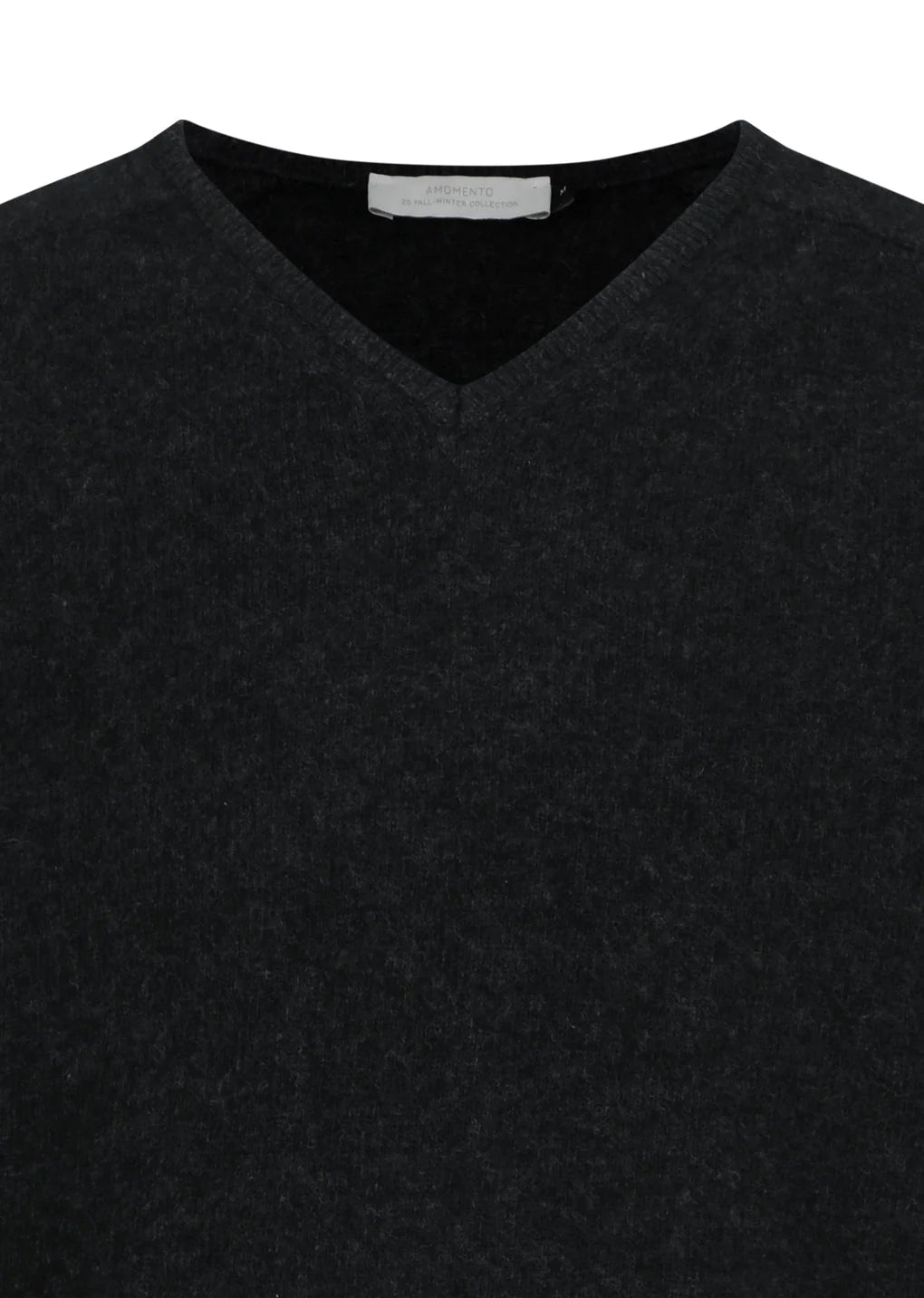 Racoon V-neck Knit Dark Grey