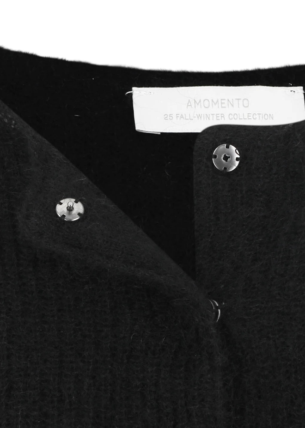 Round Neck Sheer Cardigan, Black