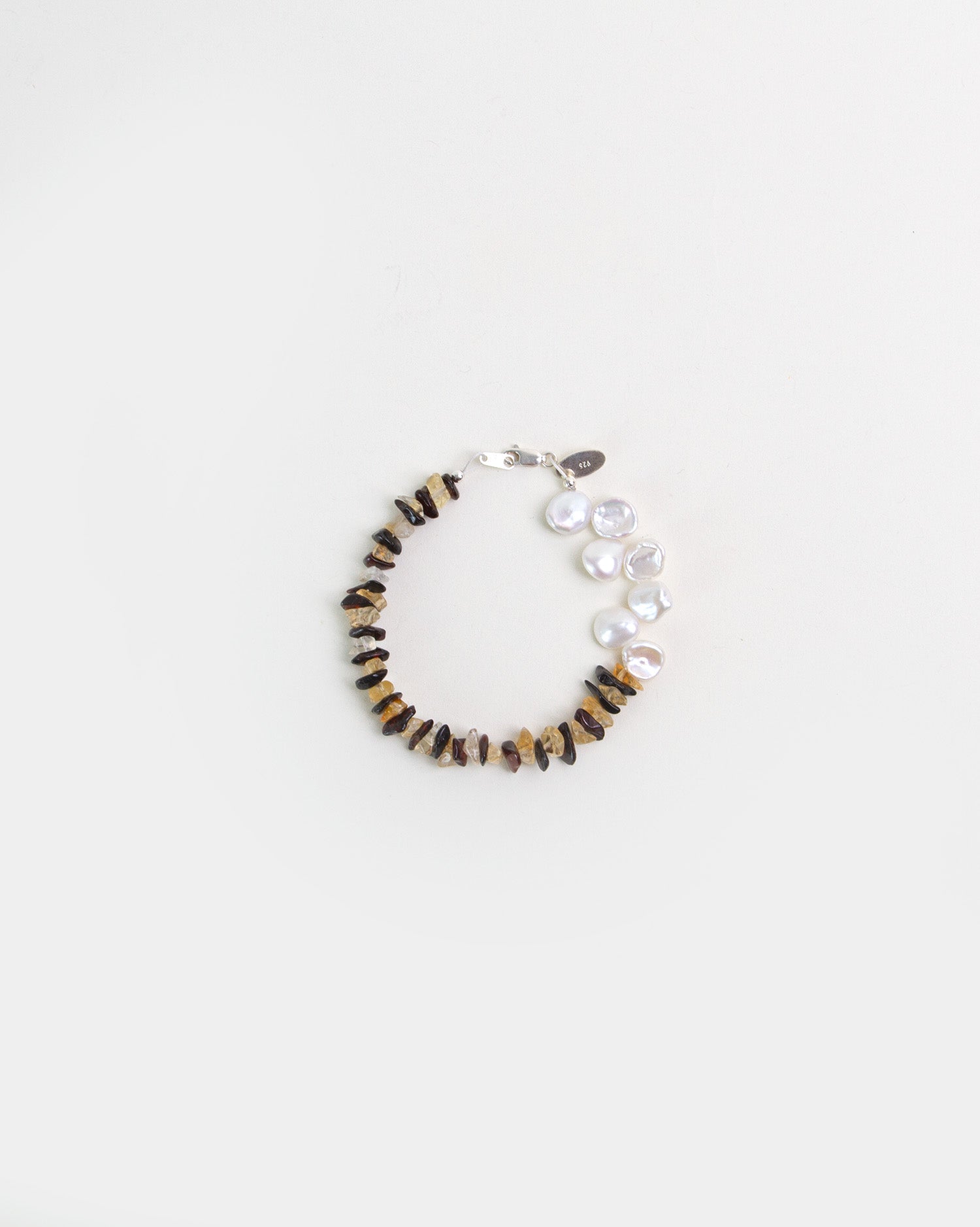 La Duke Bracelet Citrine Amber Stripe