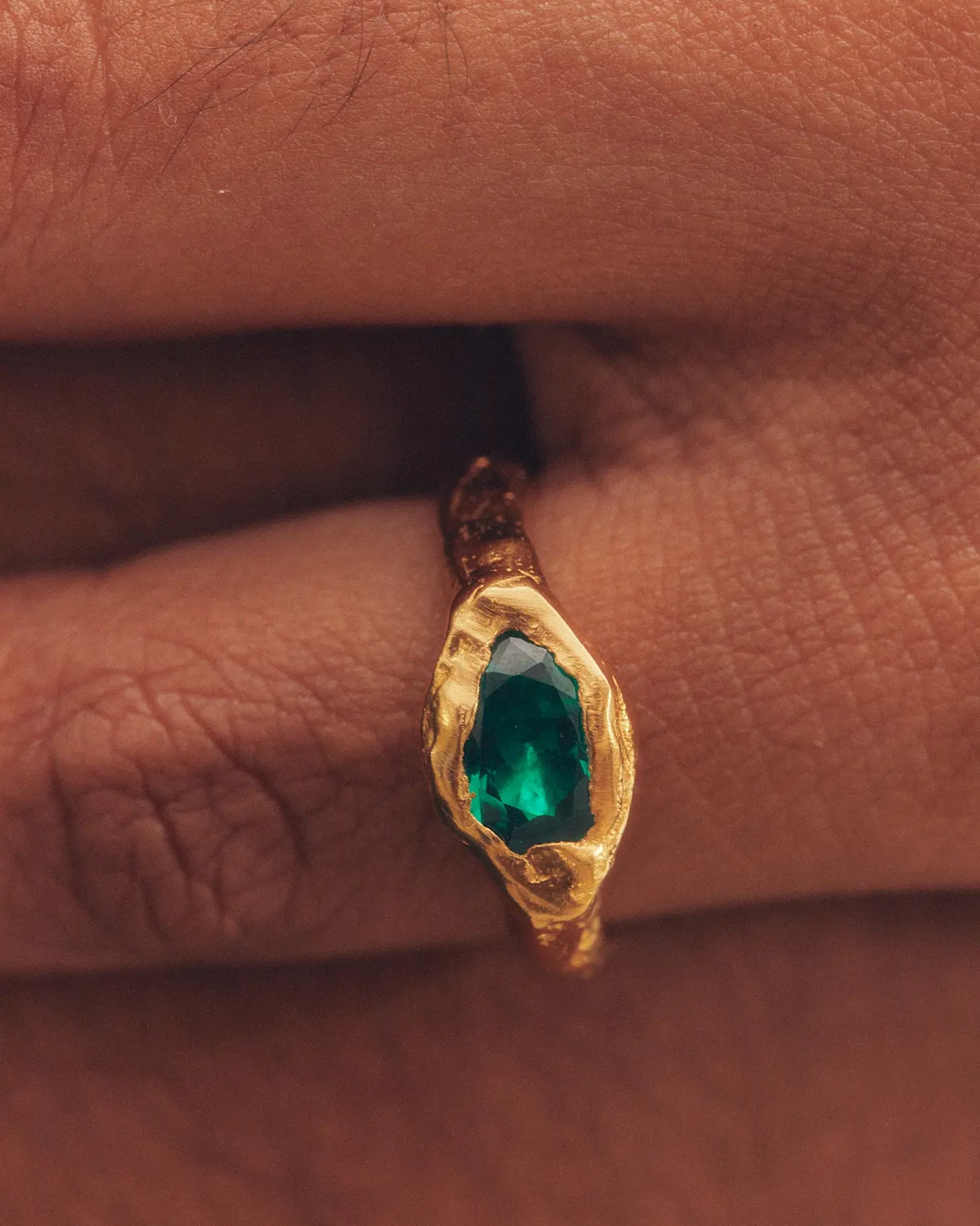 Faro Ring Gold Green