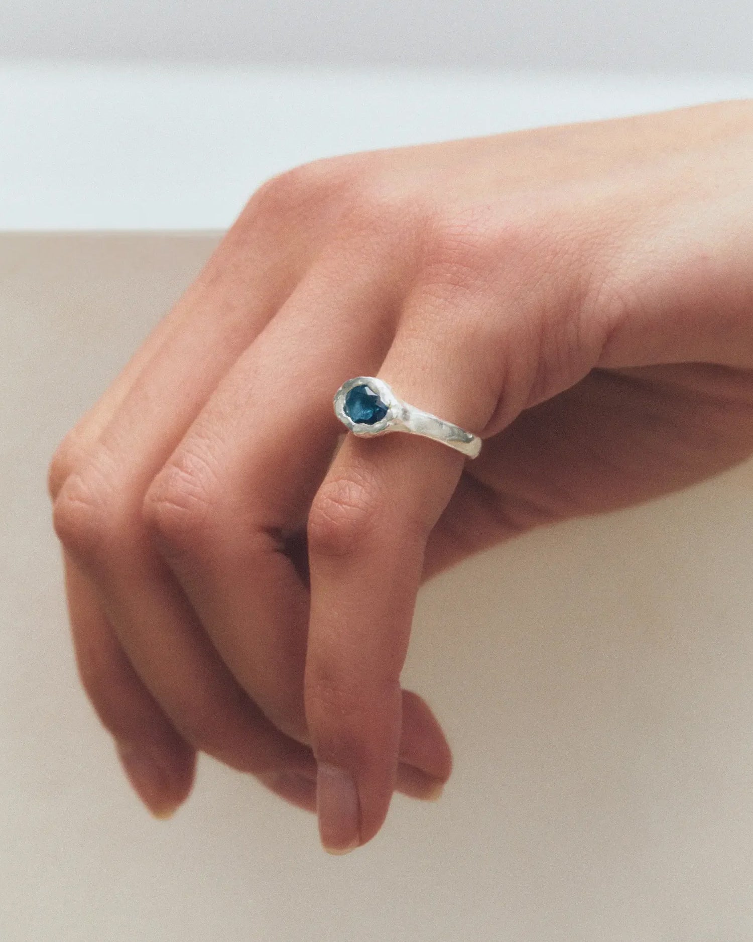 Faro Ring Silver Blue