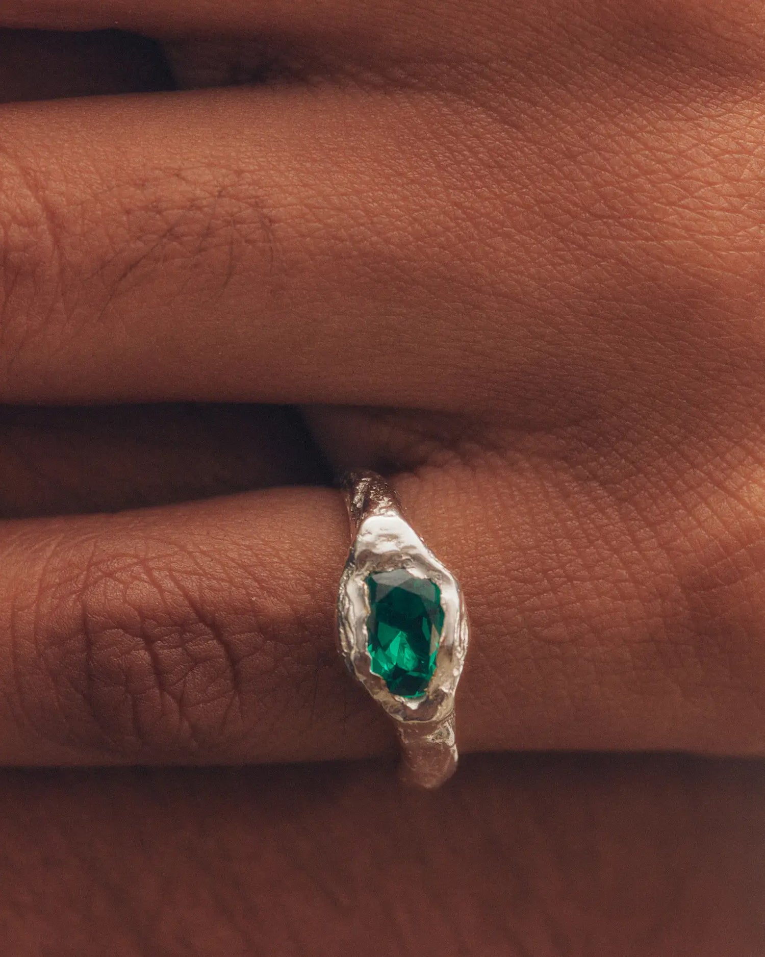 Faro Ring Silver Green