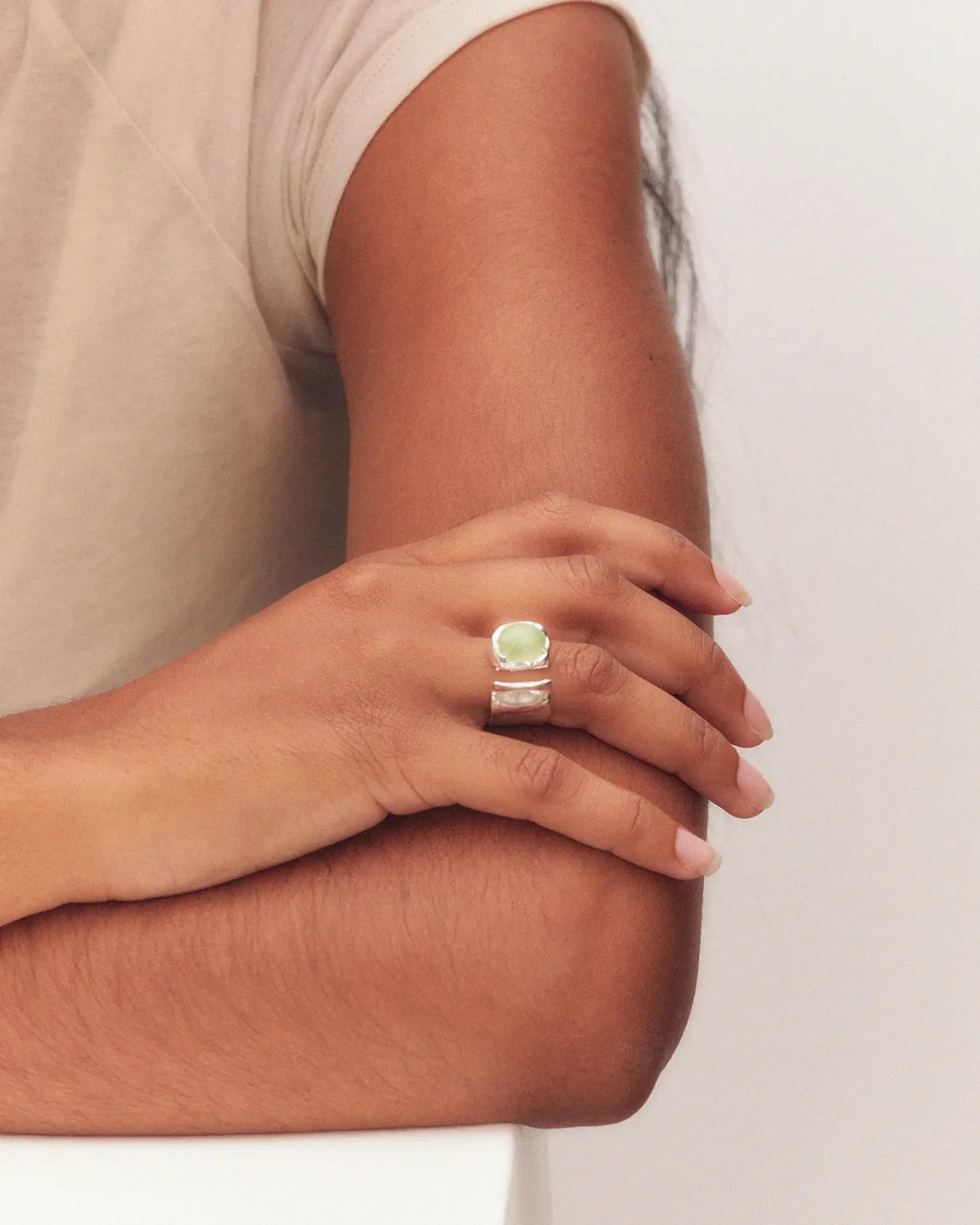 Uva Ring Silver Green