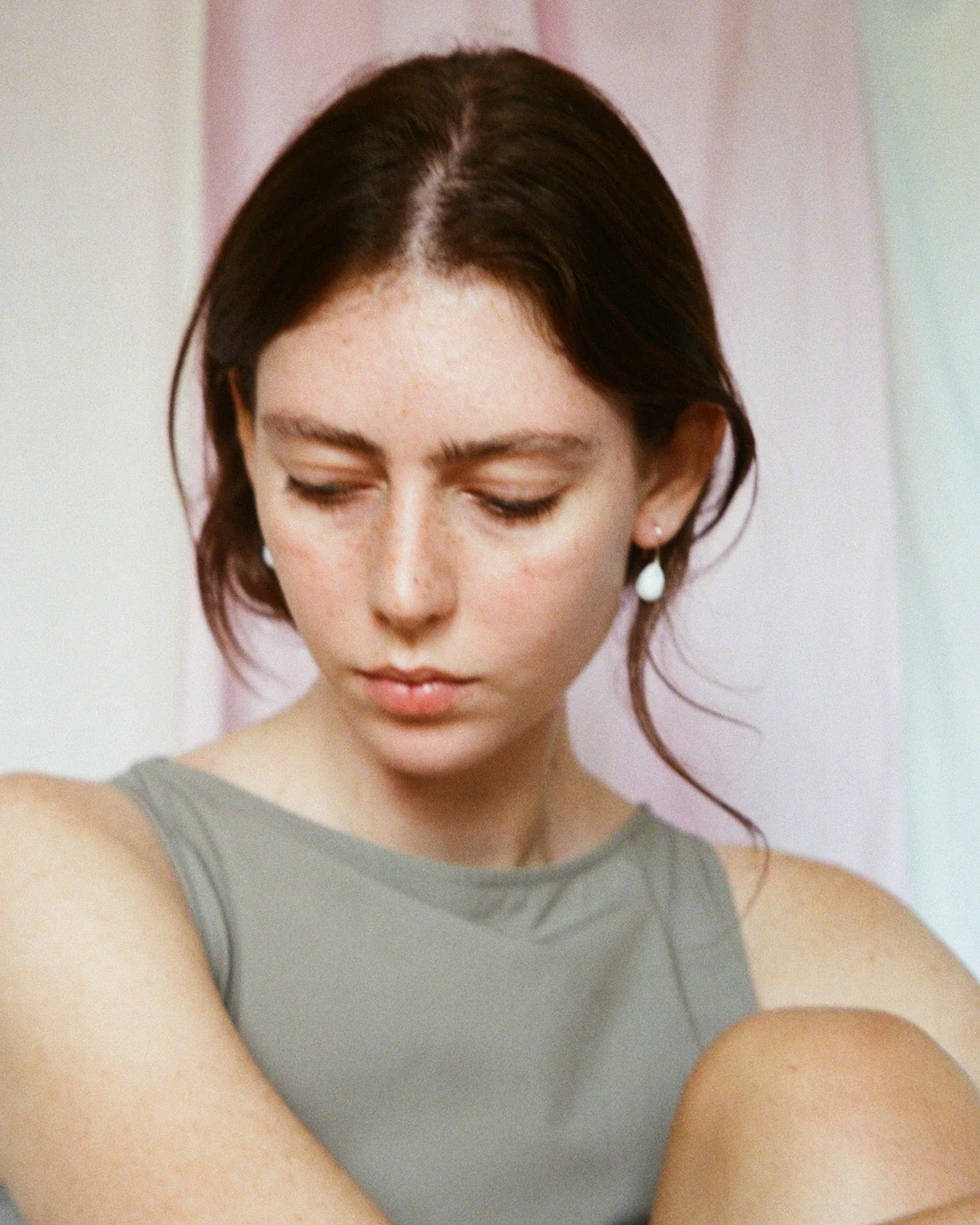 Gota Mini Earrings Blanc