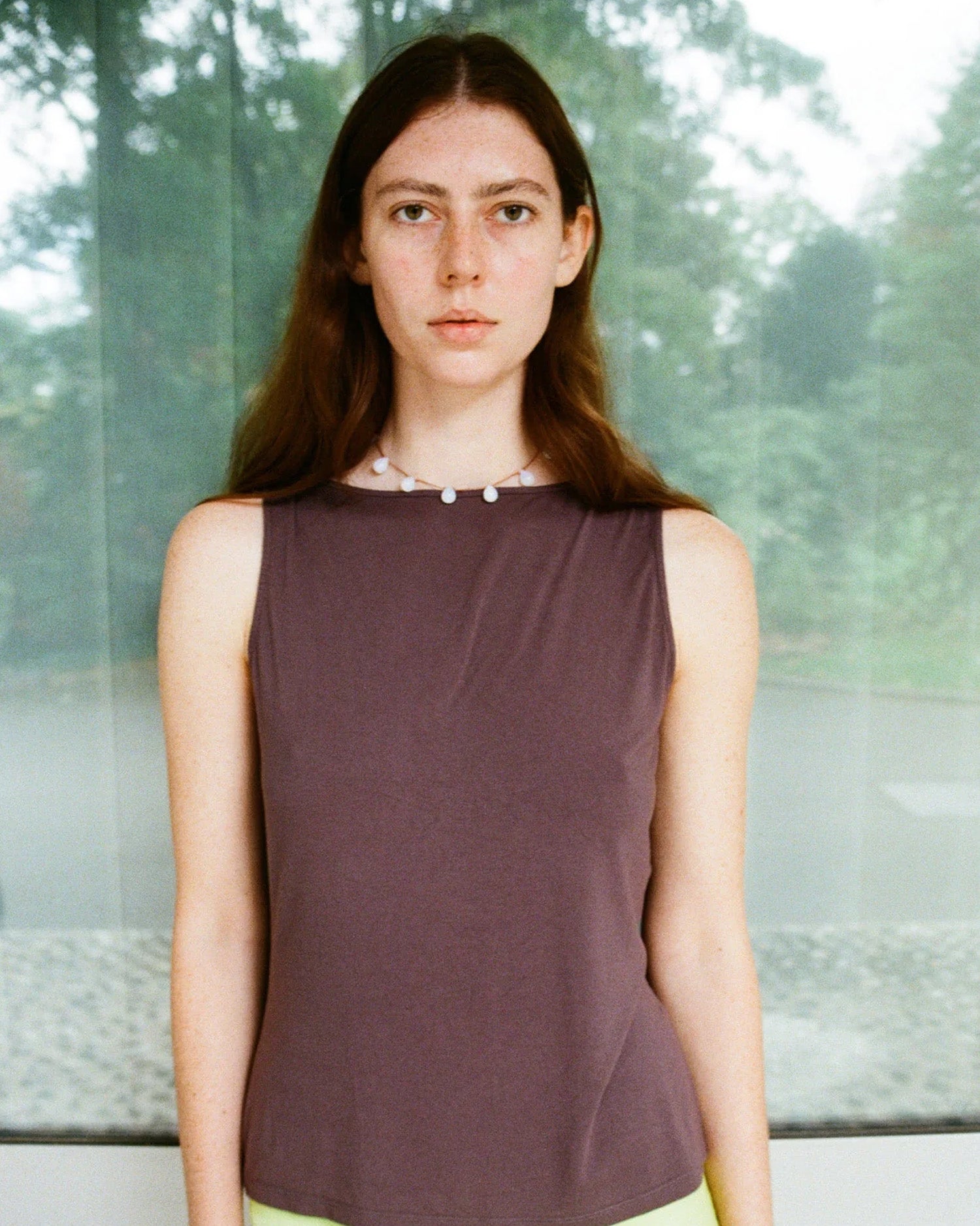 Noué Necklace Opaline White/Tan
