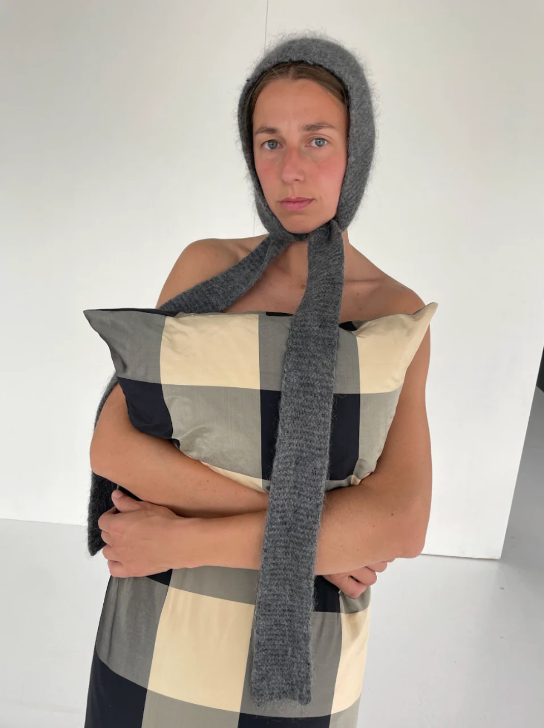 Pien Balaclava Light Grey Melange