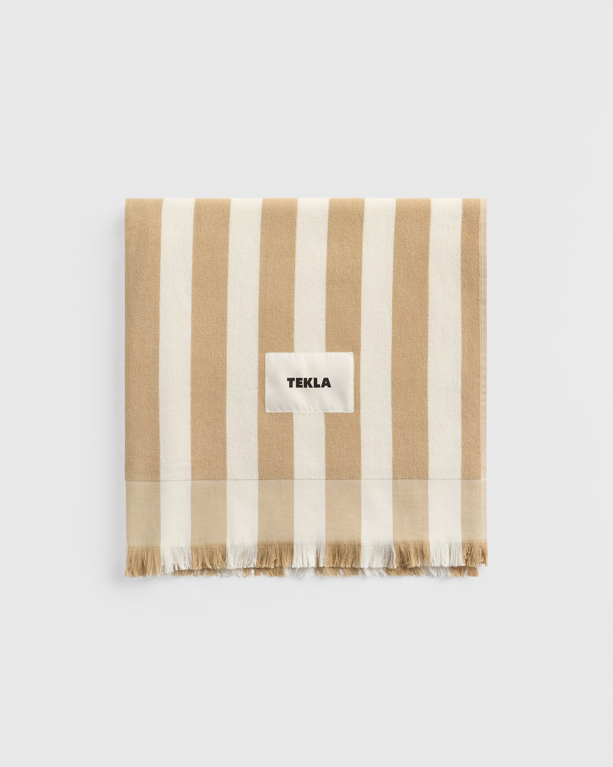 Terry Beach Towel Almond Stripes