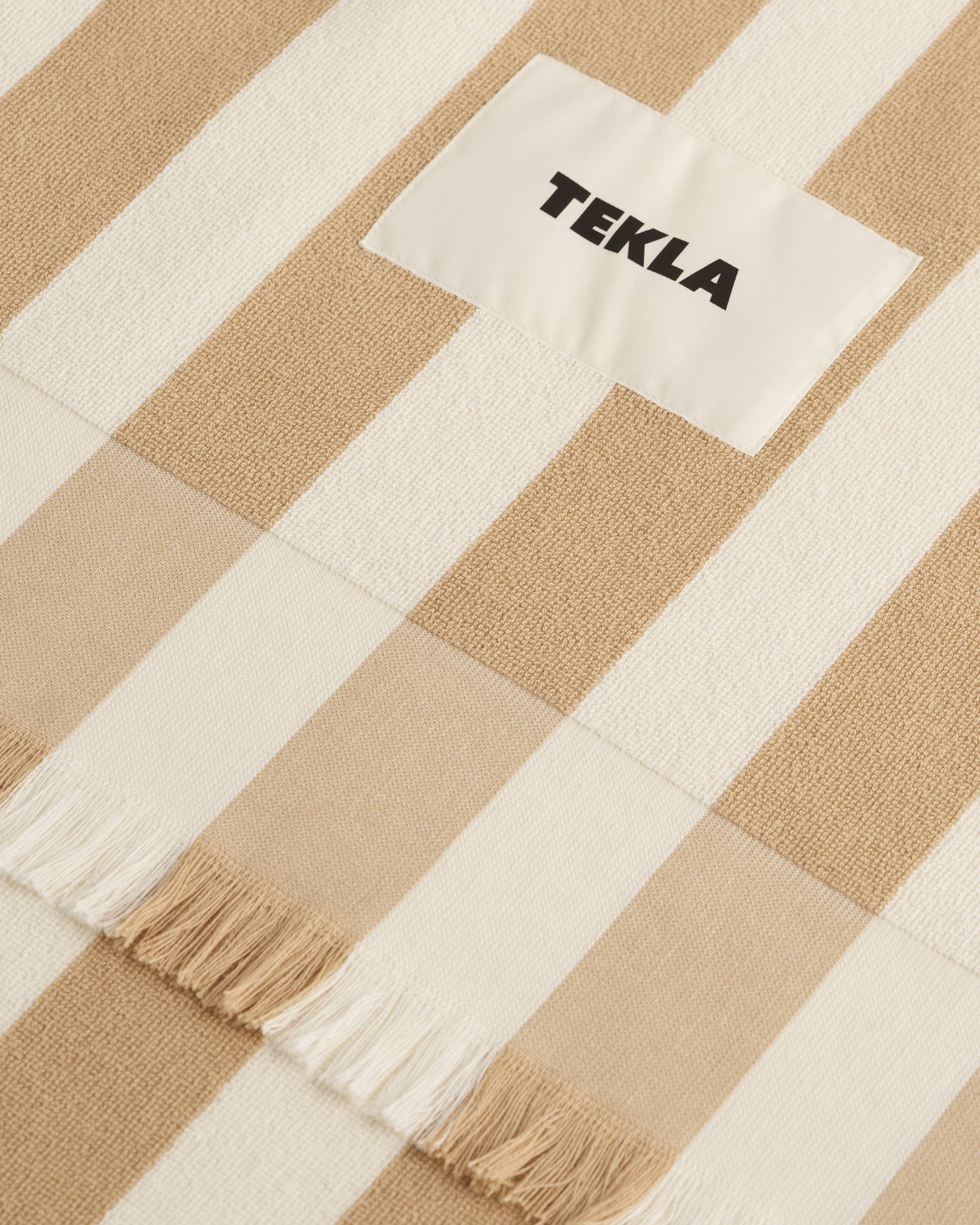 Terry Beach Towel Almond Stripes