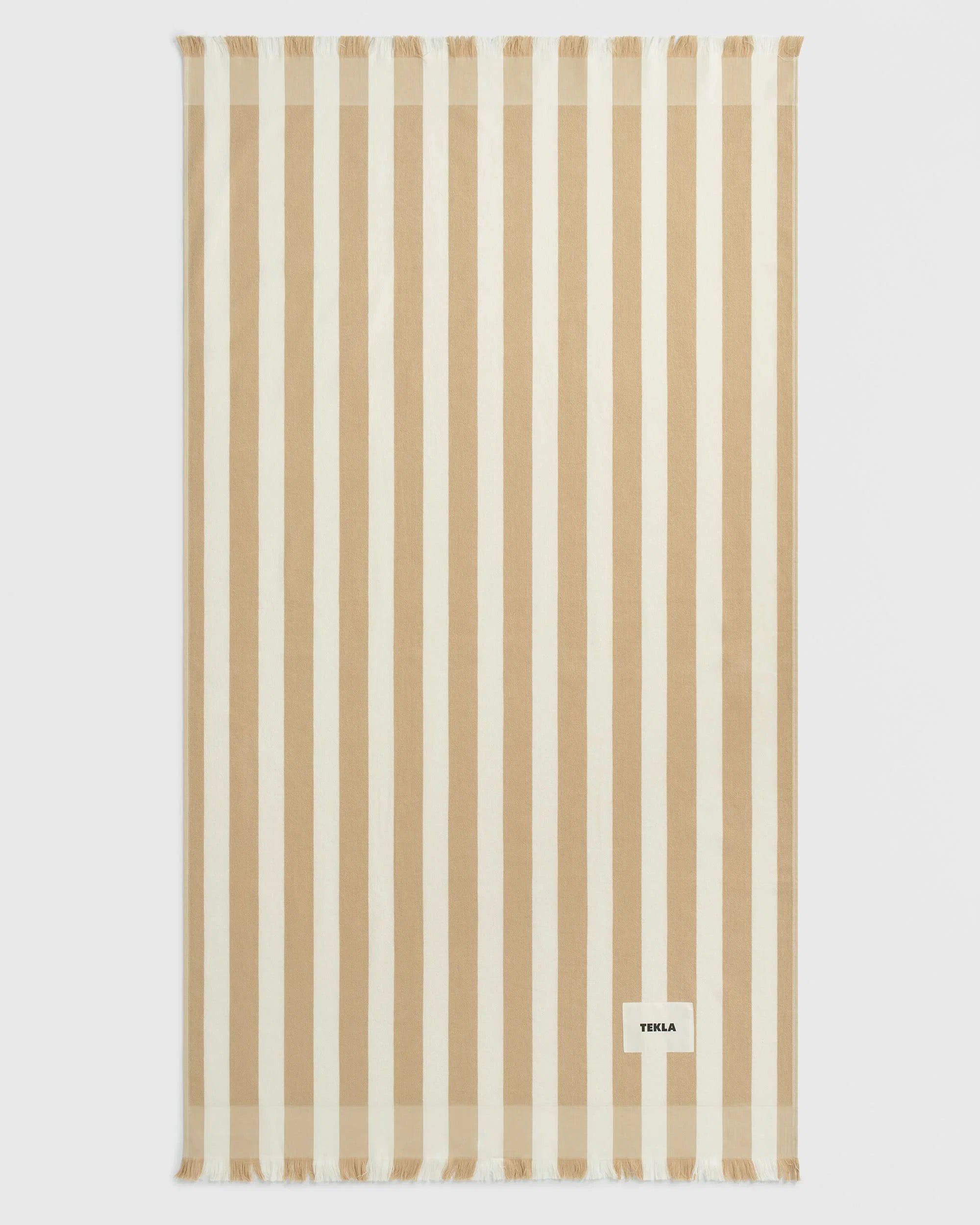 Terry Beach Towel Almond Stripes
