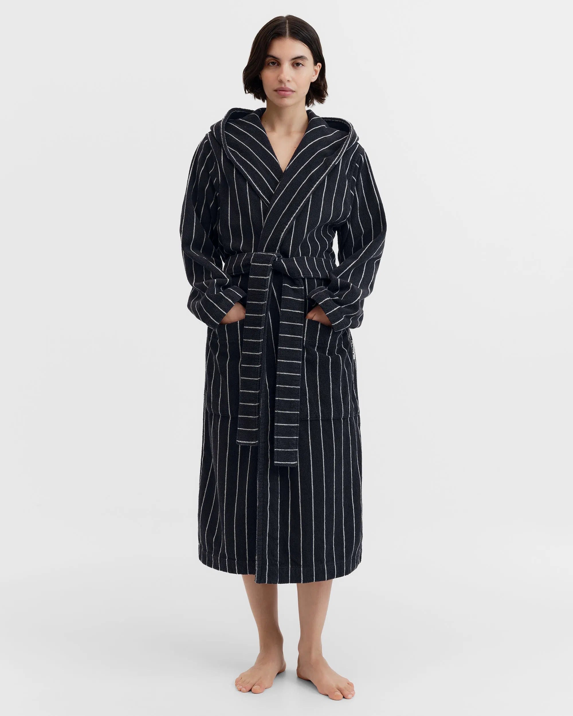 Terry Hooded Bathrobe Antwerp Stripes
