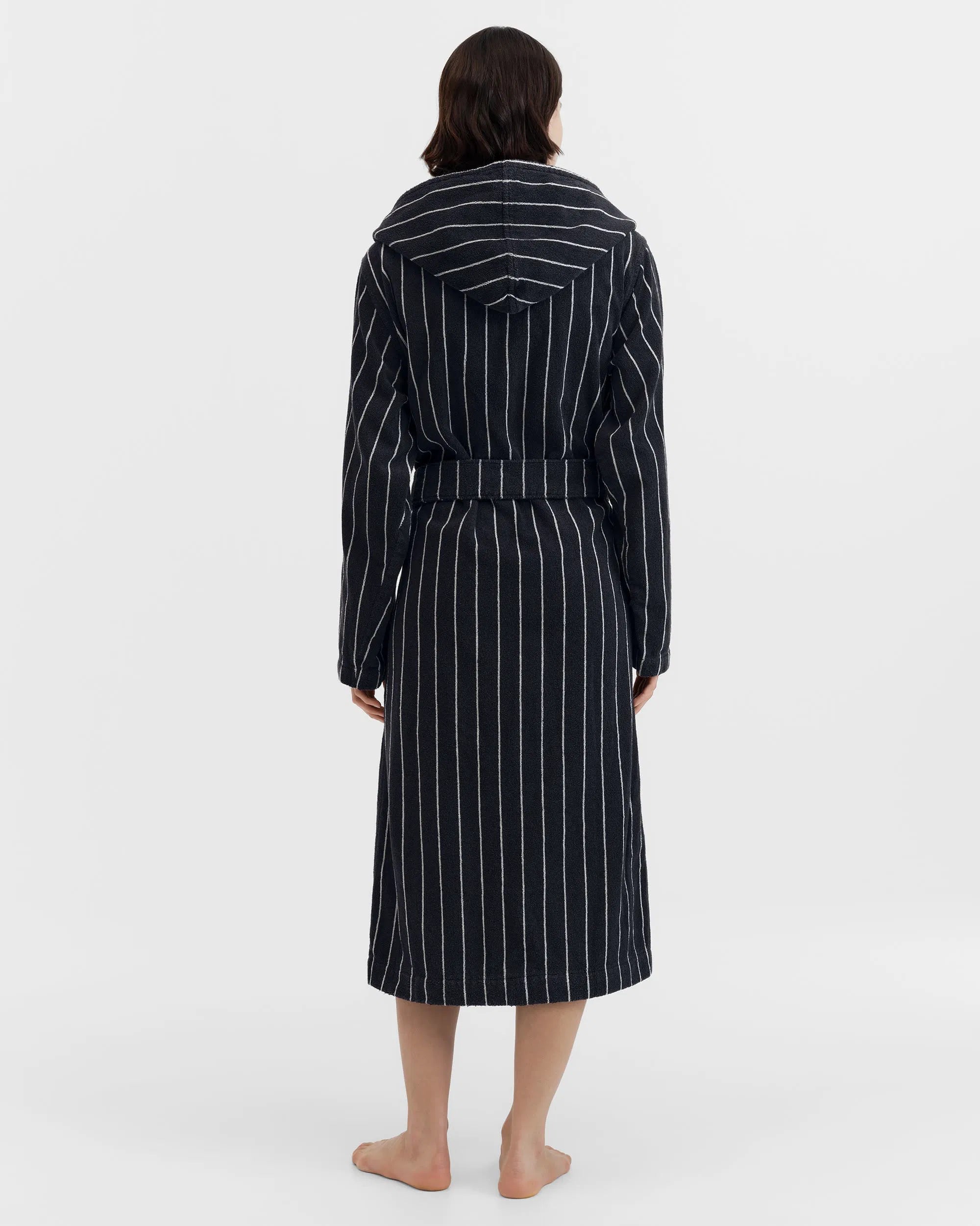 Terry Hooded Bathrobe Antwerp Stripes