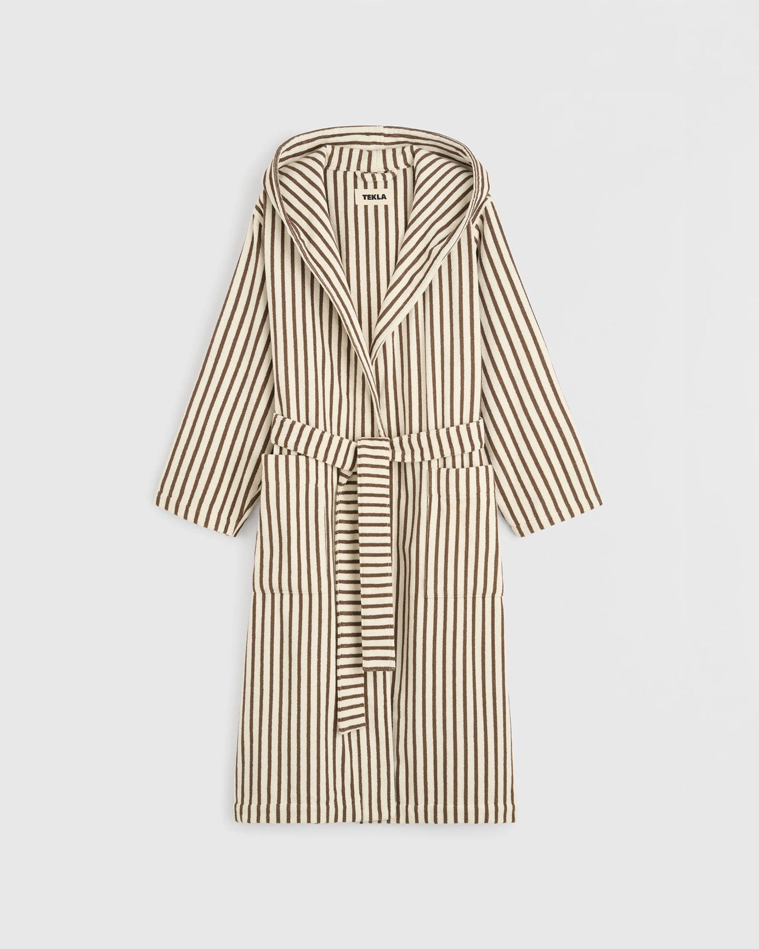 Terry Hooded Bathrobe Kodiak Stripe