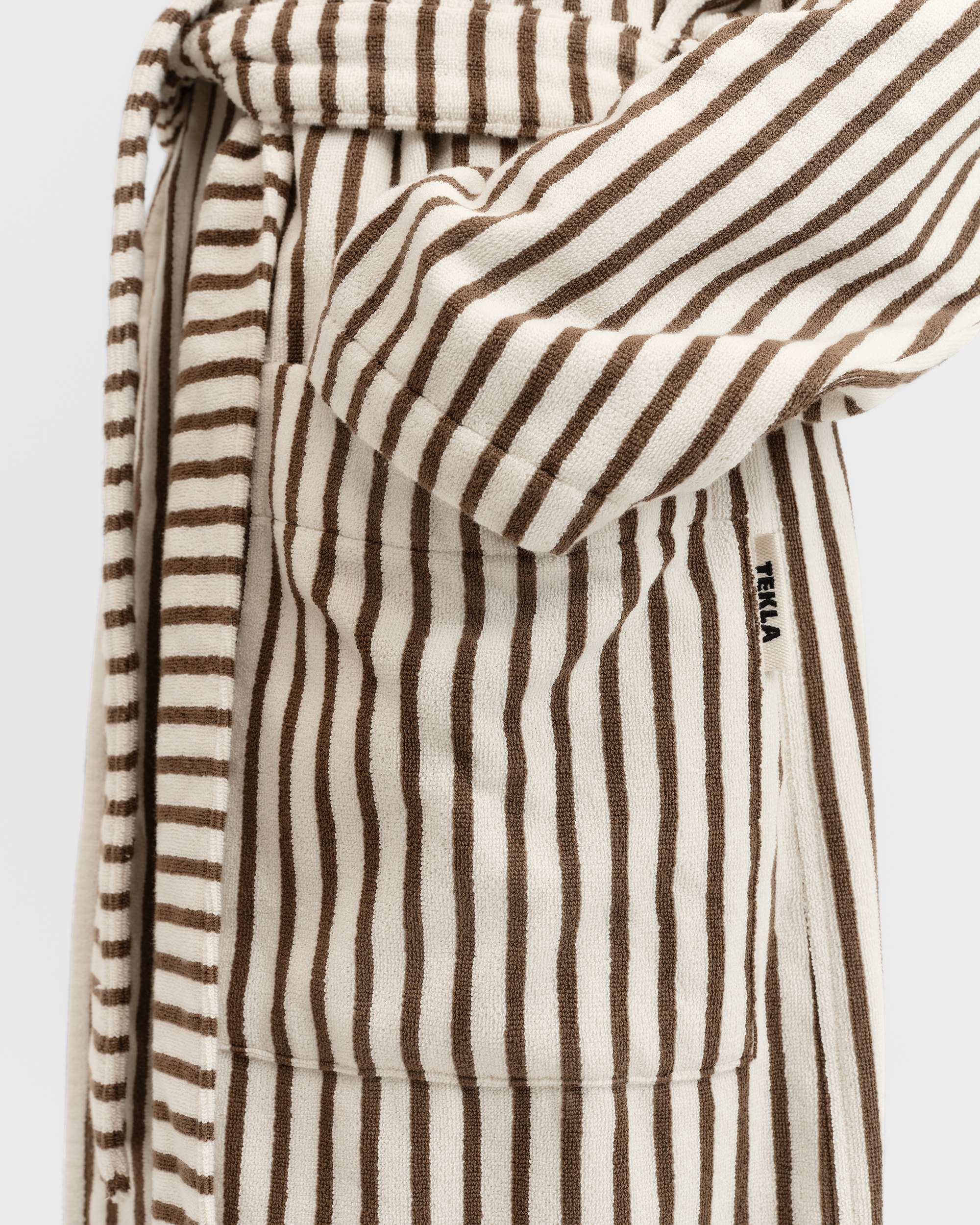 Terry Hooded Bathrobe Kodiak Stripe
