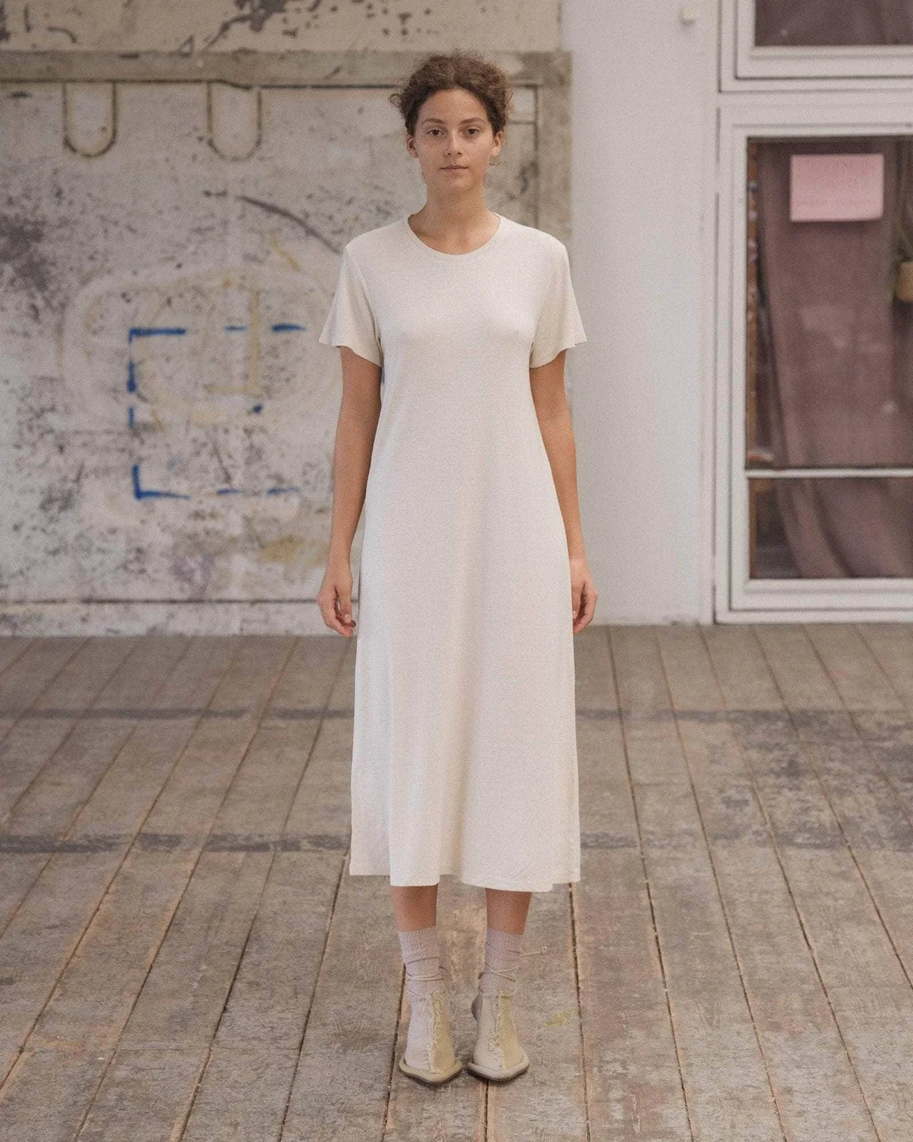 Silk Tee Dress Undyed